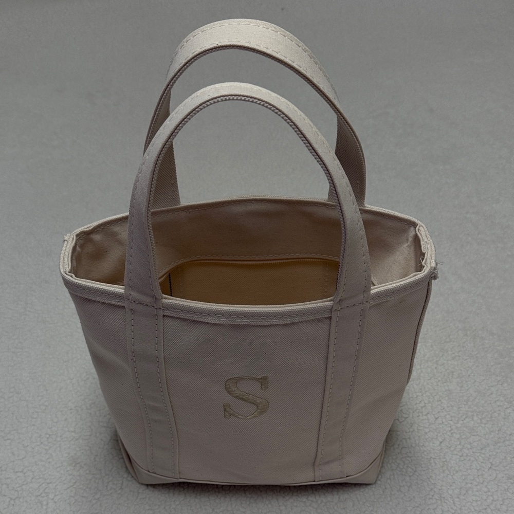 NEW LL Bean small zip top boat and tote